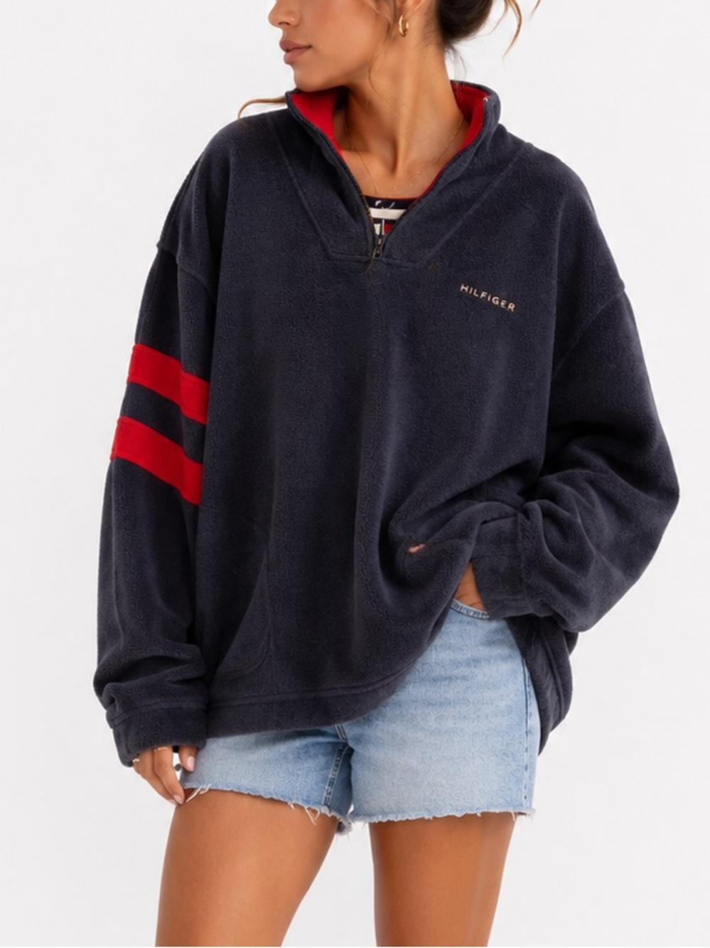 Vintage 90s Tommy Hilfiger Quarter Zip Sweater